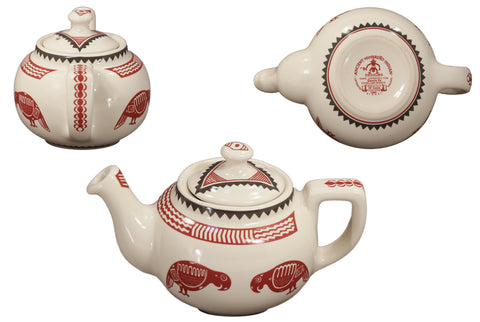 Mimbreño Teapot - "Parrot" Design