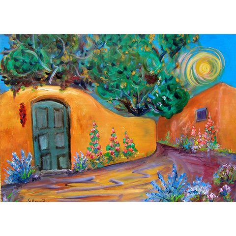 Sandy Vaillancourt, "Blue Gate in Santa Fe" | FRAMED PRINT