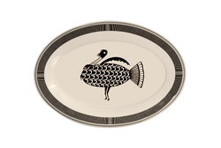 Mimbreño Platter Small - "Turkey" Design