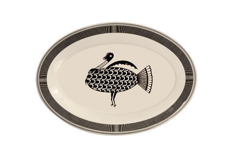 Mimbreño Platter Small - "Turkey" Design
