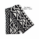 Throw Blanket or Wrap -The Dean - Black & Ivory