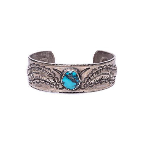 Buffalo Cuff with Turquoise