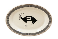 Mimbreño Platter Medium - "Deer" Design