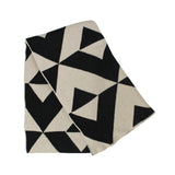 Throw Blanket or Wrap - Reverse - Black & Linen